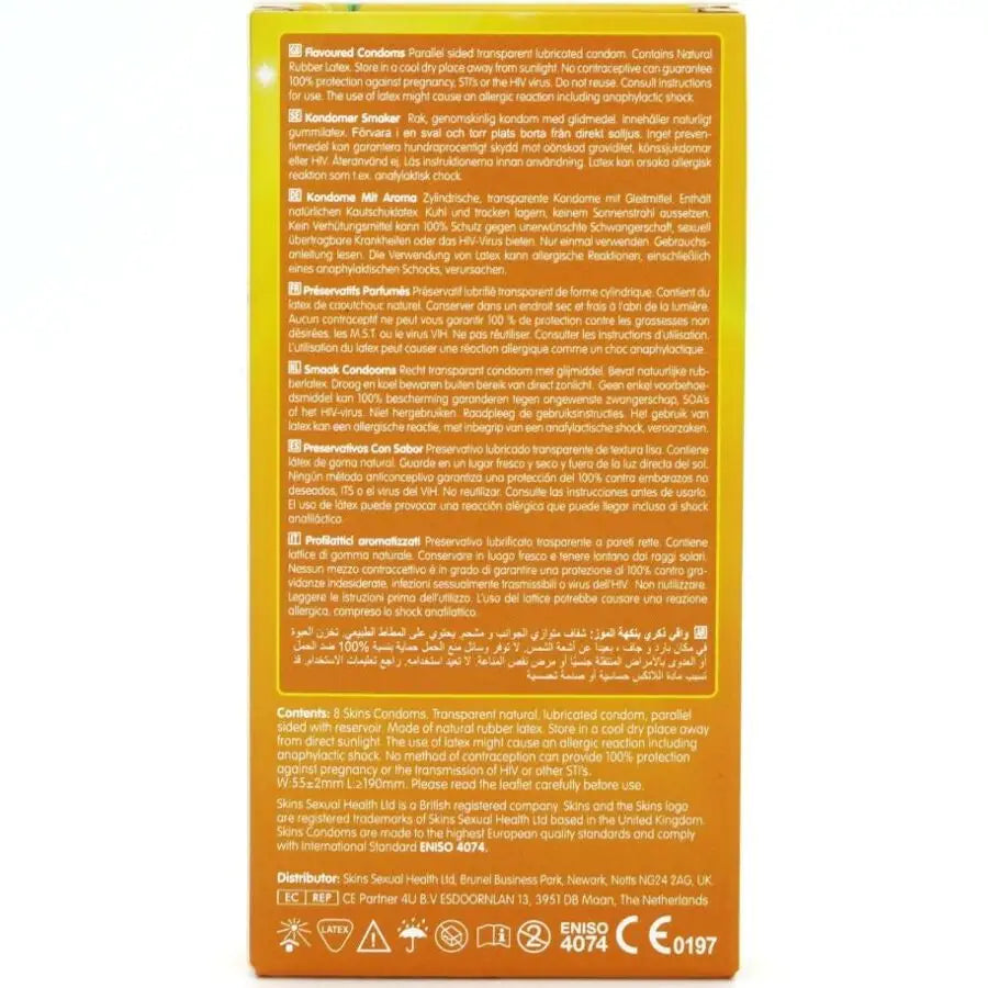 Skins - preservativos premium sabor plátano pack 8