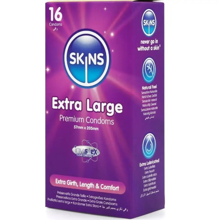 Skins - tamaño xl preservativos premium pack 16