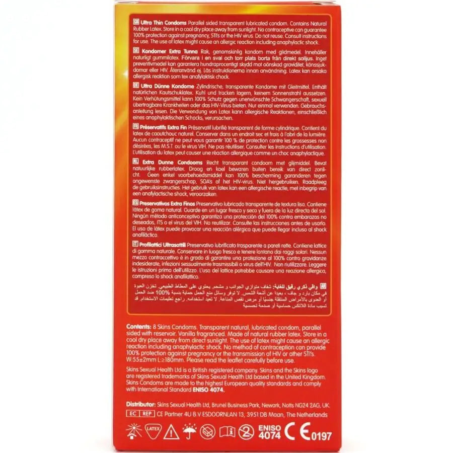 Skins - ultrafinos preservativos premium pack 8