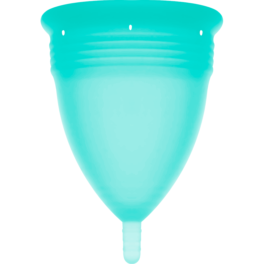 Stercup - copa menstrual fda silicona aquamarina - talla l