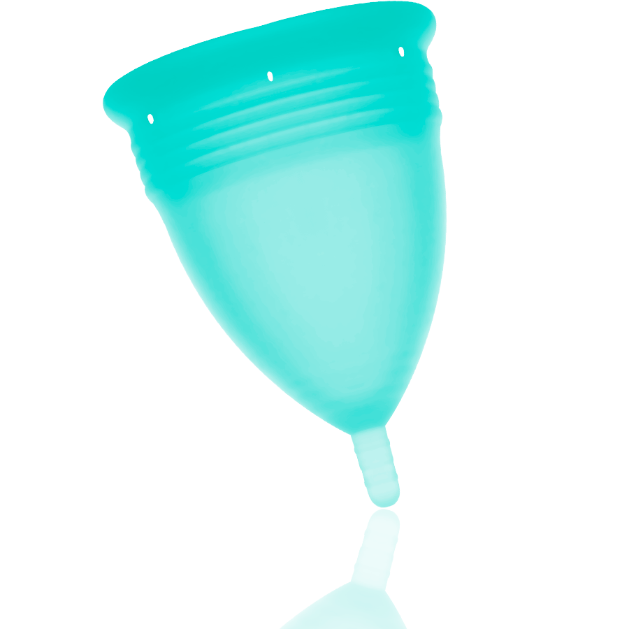 Stercup - copa menstrual fda silicona aquamarina - talla s