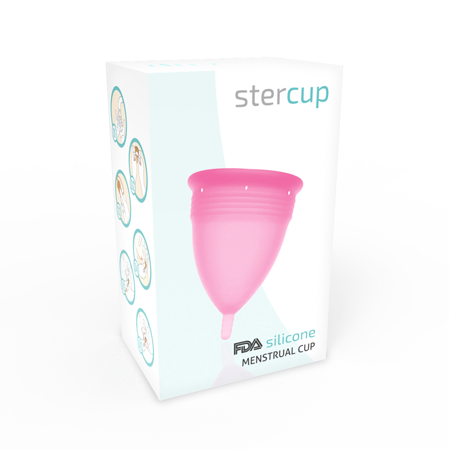 Stercup - copa menstrual fda silicona rosa - talla l