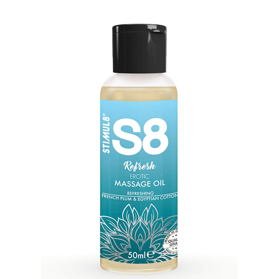 Stimul8 - s8 refresh aceite de masaje erótico algodón 50 ml