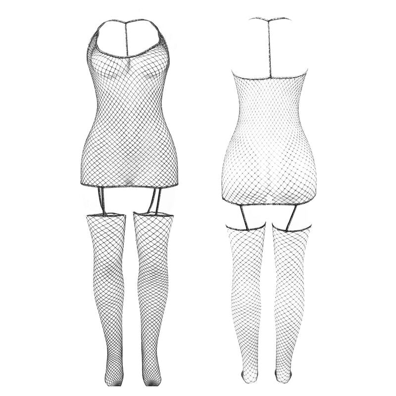 Subblime - 951955 bodystocking de rejilla brillante talla