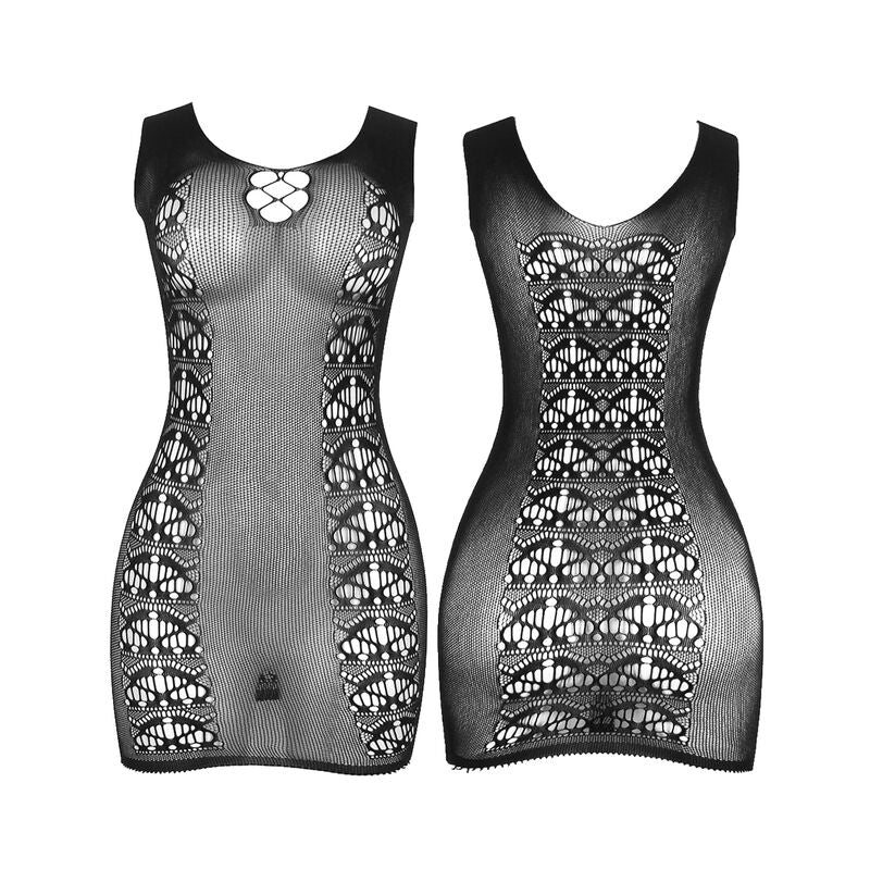 Subblime - 952167 vestido de rejilla corto elástico negro