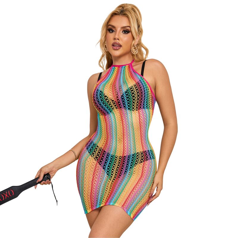 Subblime - 952341 vestido de rejilla arcoiris talla única