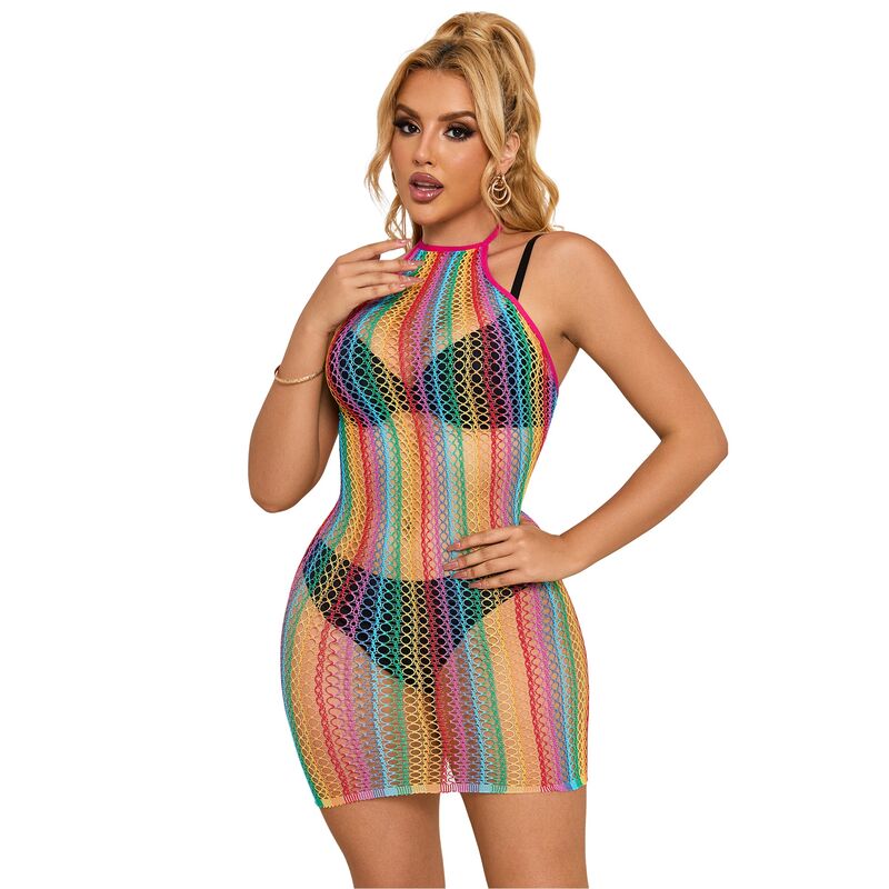 Subblime - 952341 vestido de rejilla arcoiris talla única