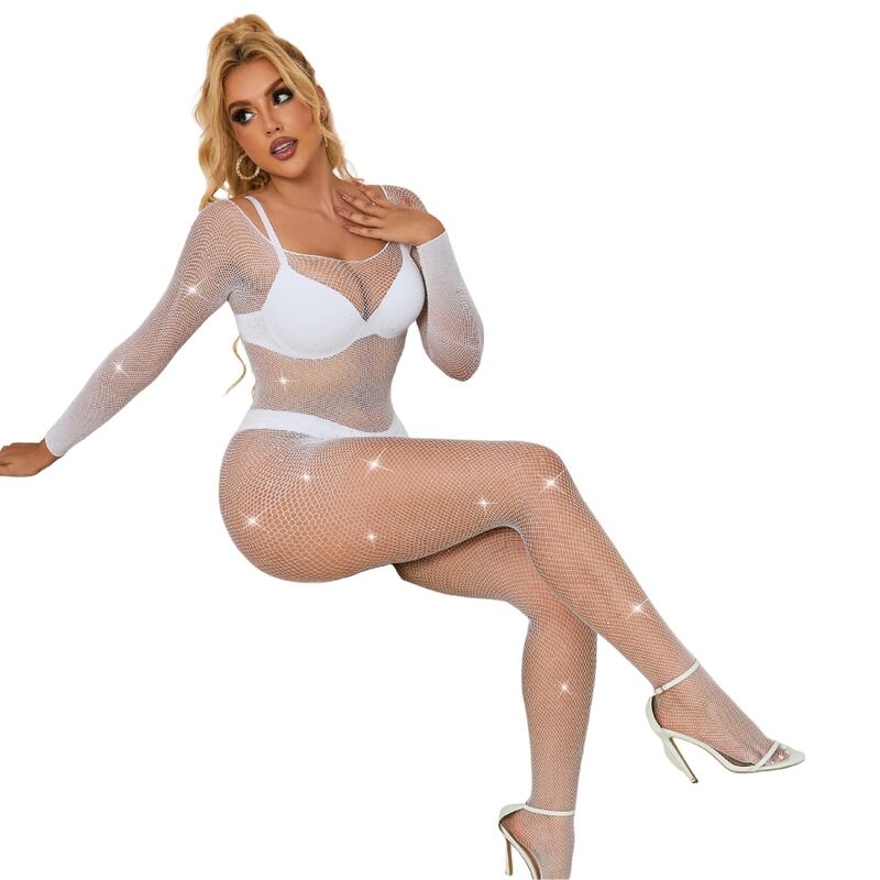 Subblime - 952396 bodystocking de rejilla con diamantes
