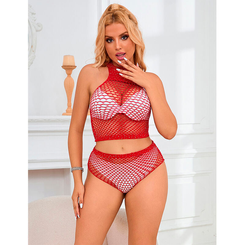 Subblime - 952402 set de rejilla con brillantes rojo talla