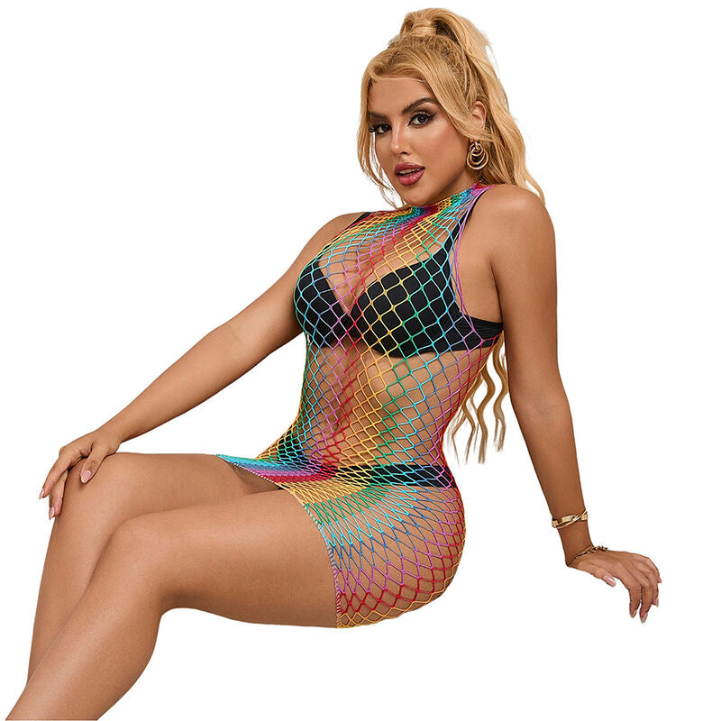 Subblime - 952433 vestido de rejilla sin mangas con cuello