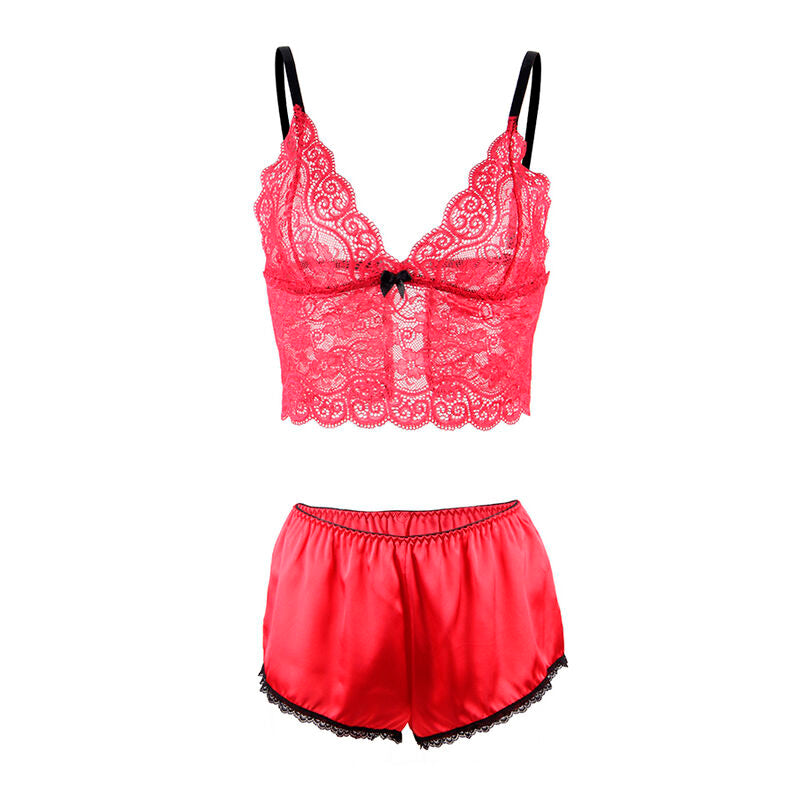 Subblime - 953898 set 3 piezas encaje y saten rojo s/m