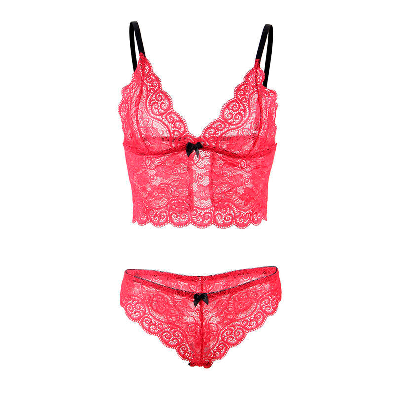 Subblime - 953898 set 3 piezas encaje y saten rojo s/m