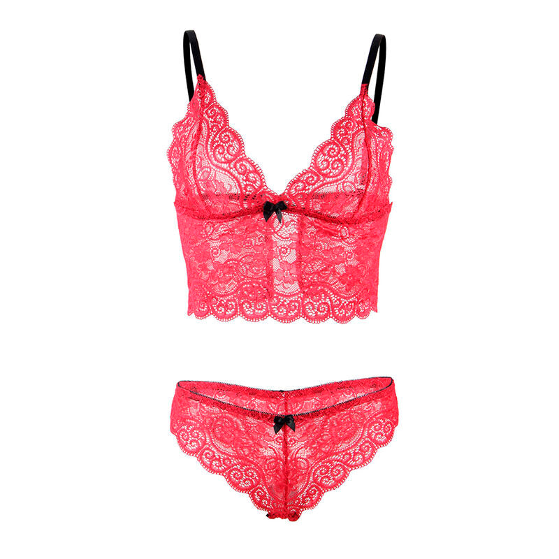 Subblime - 953898 set 3 piezas encaje y saten rojo s/m