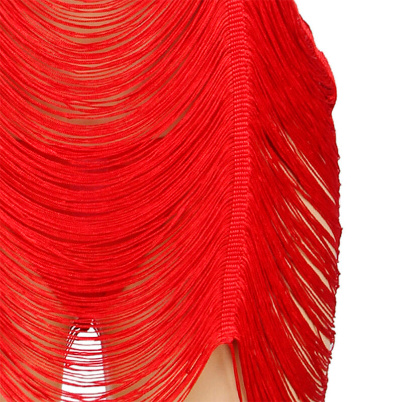Subblime - 954253 vestido de flecos + tanga rojo l/xl