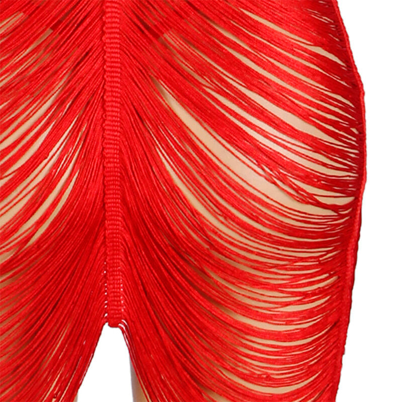 Subblime - 954253 vestido de flecos + tanga rojo l/xl