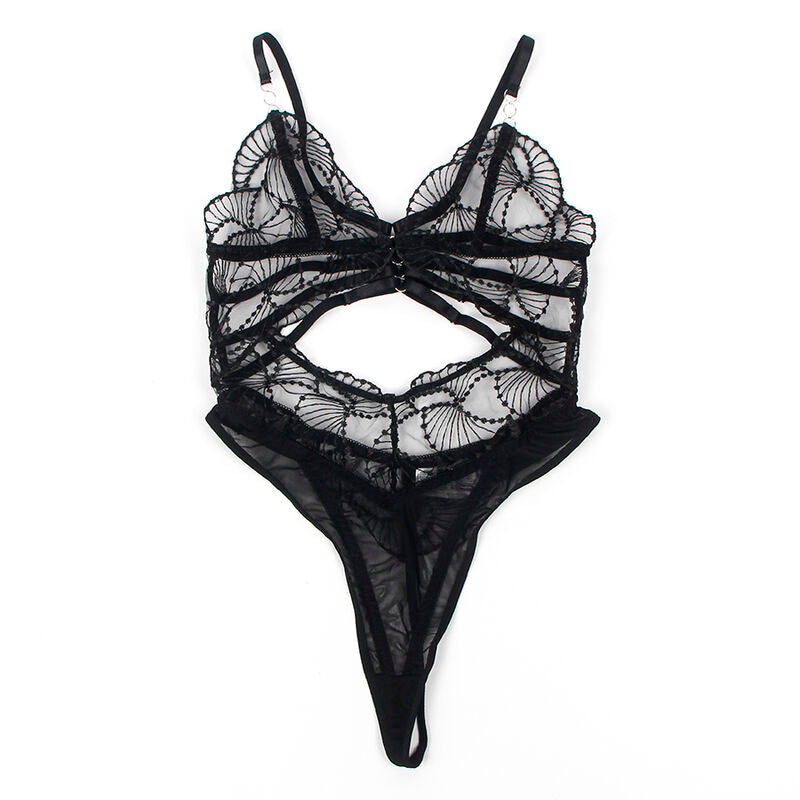 Subblime - 955229 body transparente con encaje hueco negro