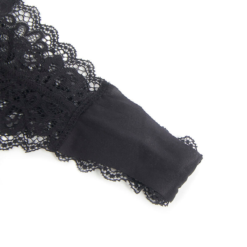 Subblime - 955458 body con cremallera de cuero negro s/m
