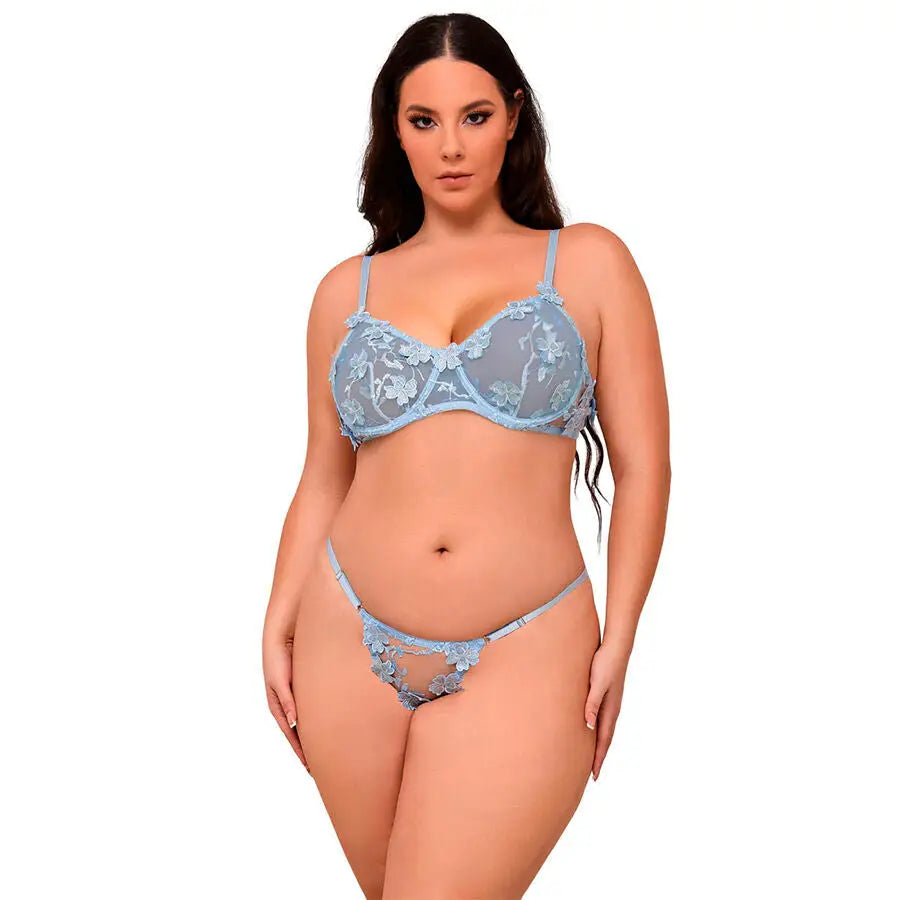 Subblime - 957629 conjunto sujetador y panties con bordados - L/XL