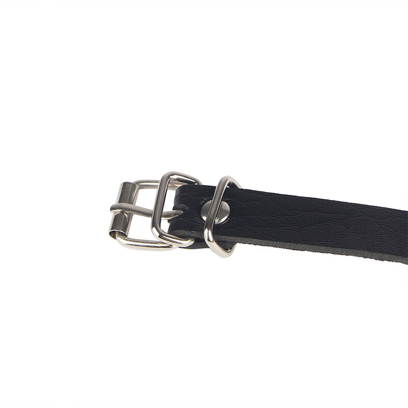 Subblime - cinturon de cadenas anillas cuero negro talla