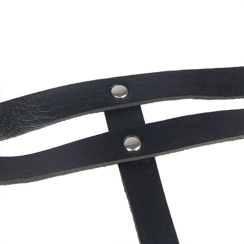 Subblime - cinturon de cadenas anillas cuero negro talla