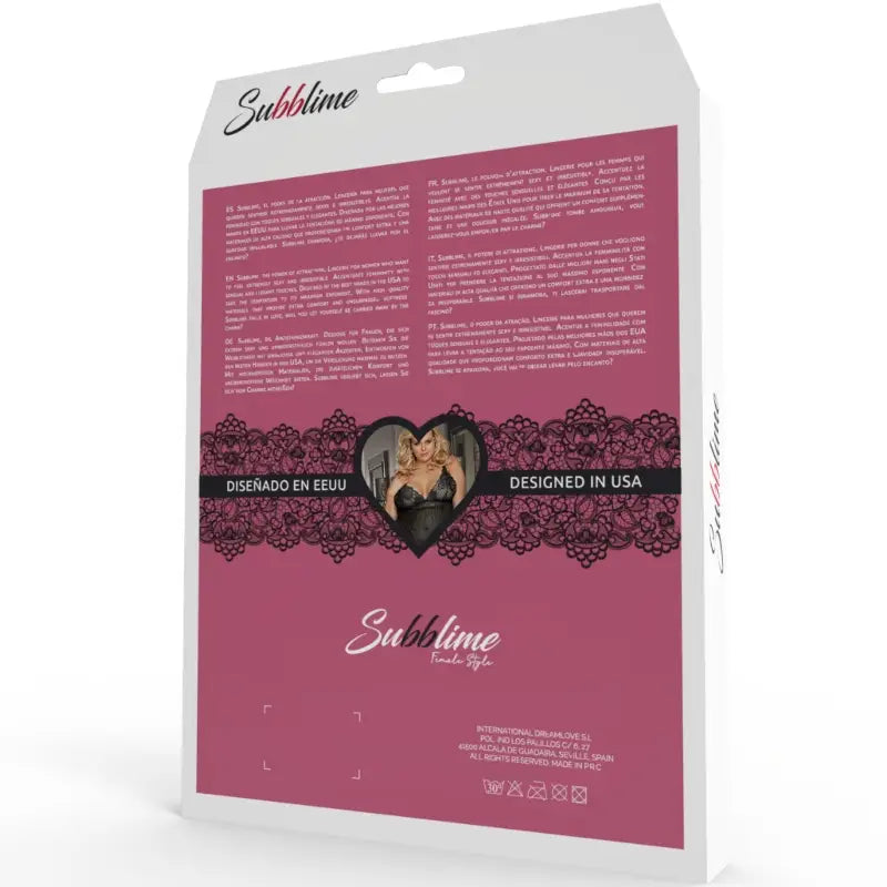Subblime - fetish teddy manga corta talla grande