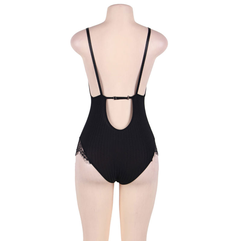 Subblime - teddy con franjas negro talla grande