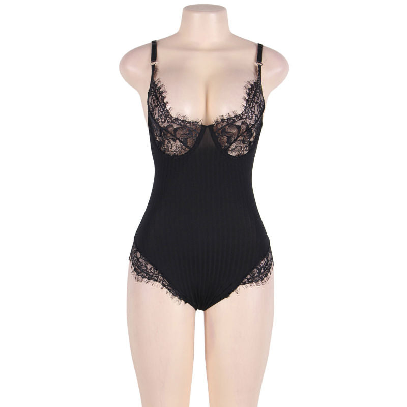 Subblime - teddy con franjas negro talla grande