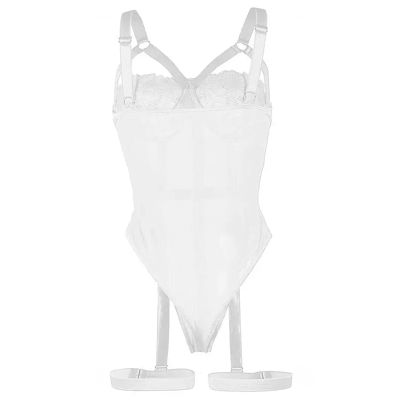 Subblime - teddy con liguero detalle tiras pecho blanco s/m - L/XL