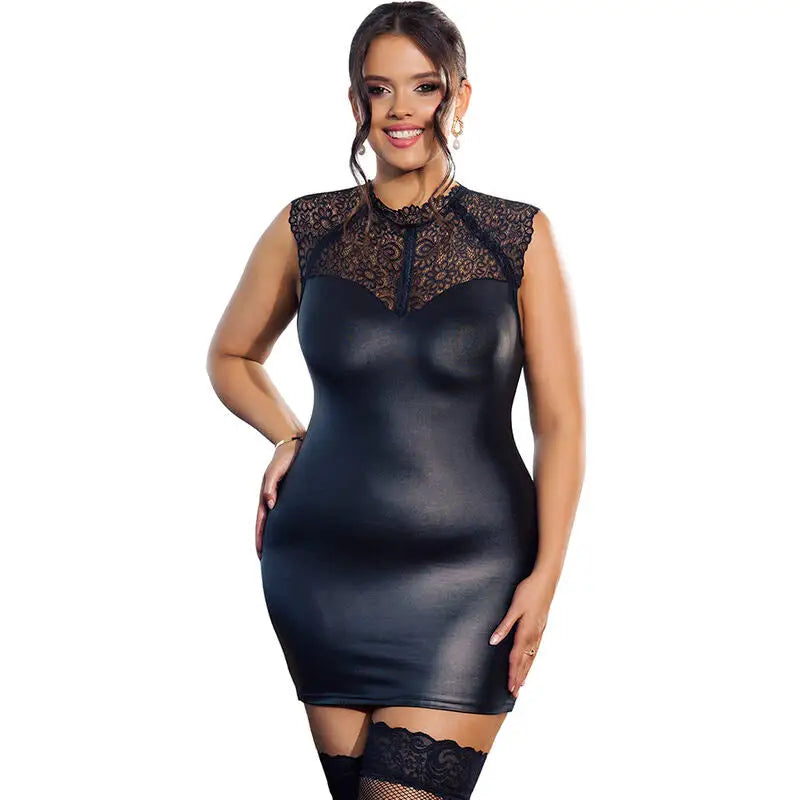 Subblime - vestido sexy de cuero s/m - L/XL