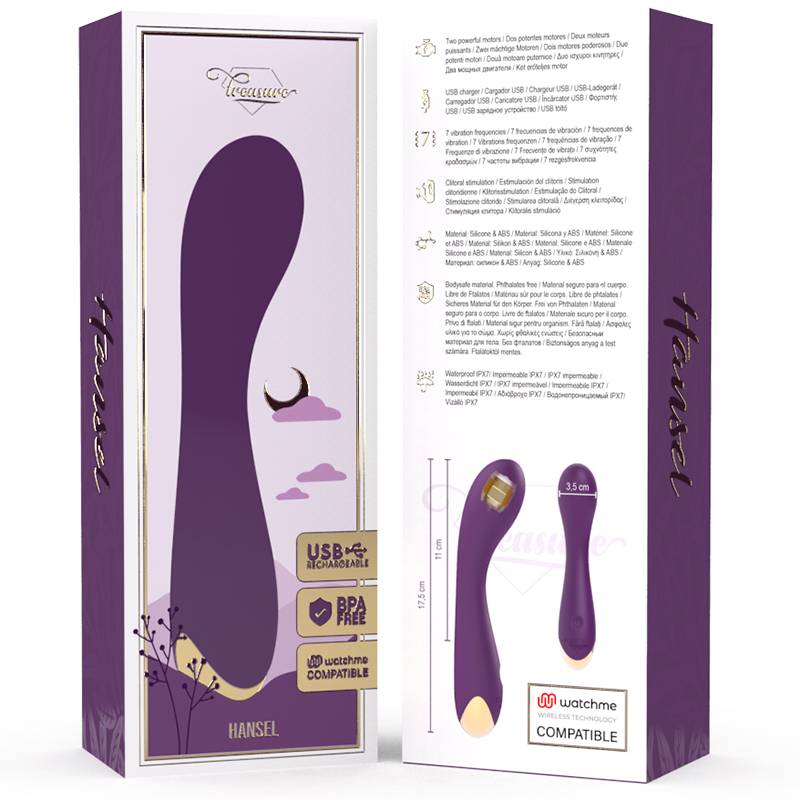 Treasure - hansel g-spot vibrator compatible con watchme