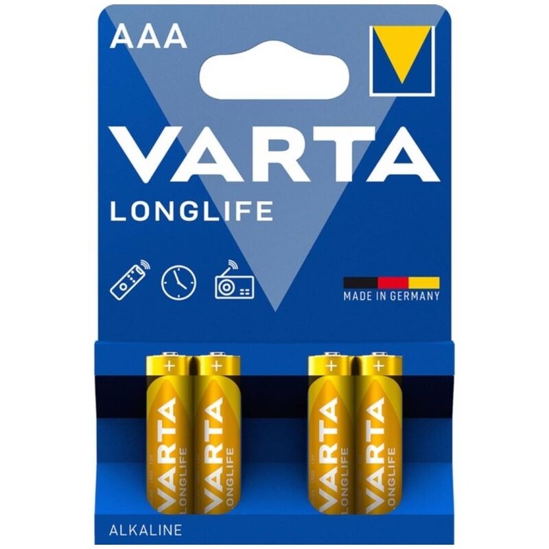 Varta - longlife pila alcalina aaa lr03 blister*4