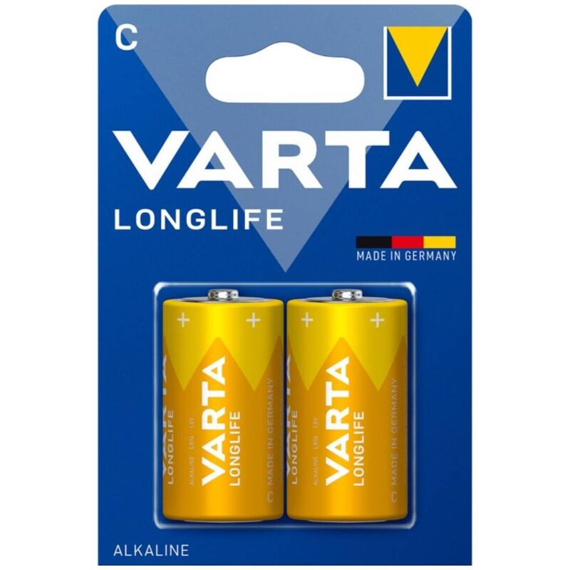 Varta - longlife pila alcalina c lr14 blister*2