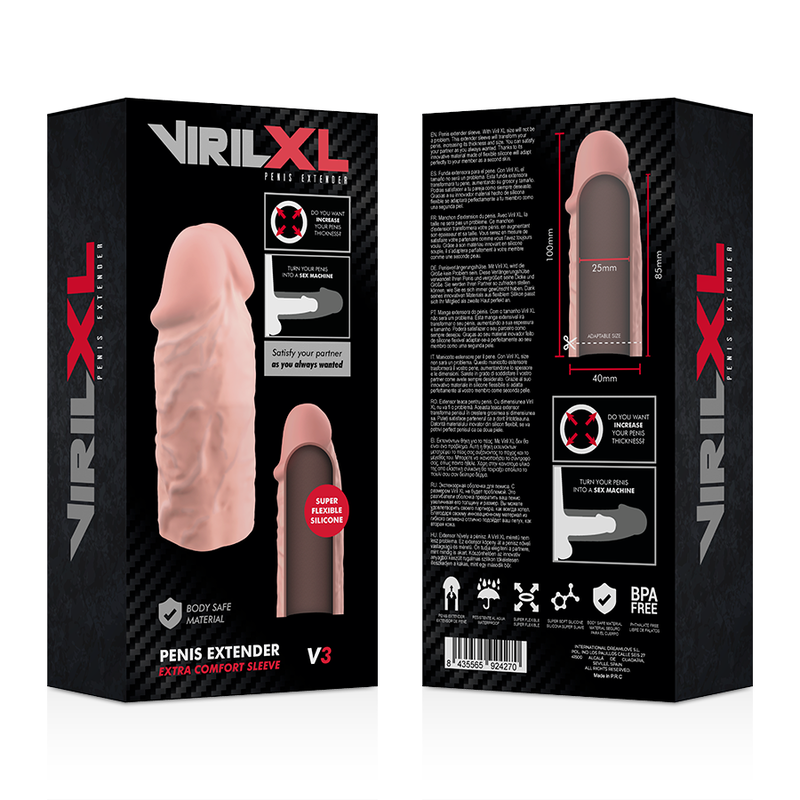 Virilxl - extension de pene liquid silicone v3 natural