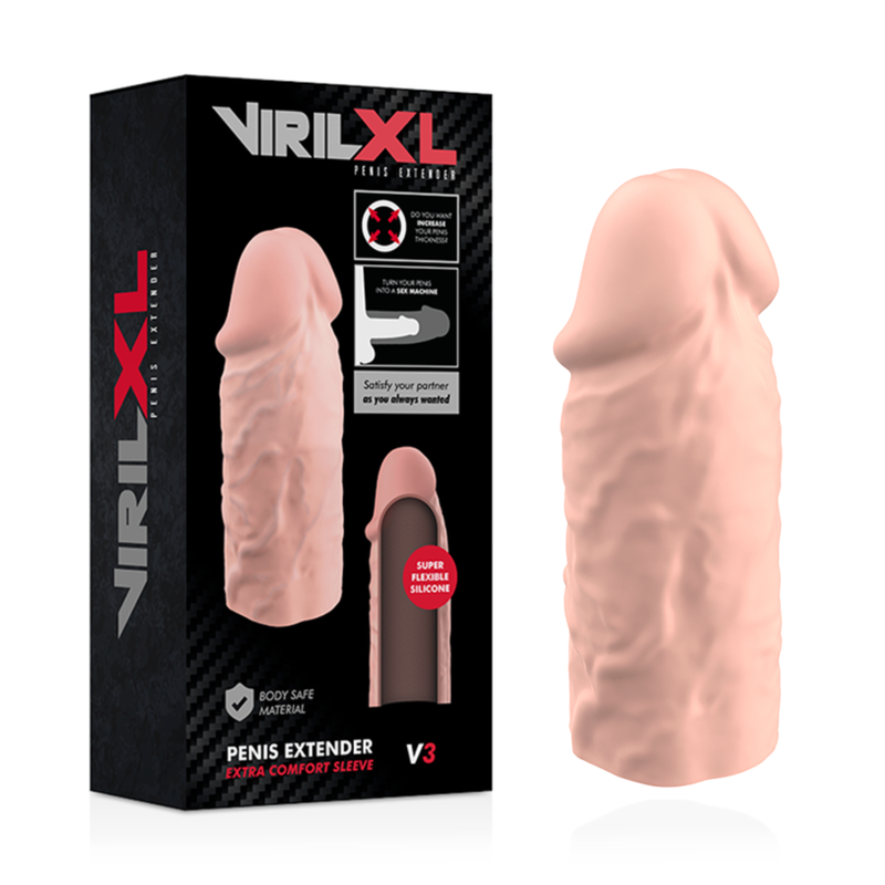 Virilxl - extension de pene liquid silicone v3 natural