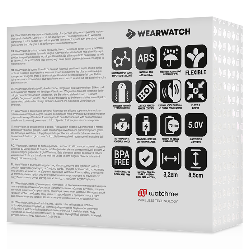 Wearwatch - vibrador dual technology watchme añil / azabache
